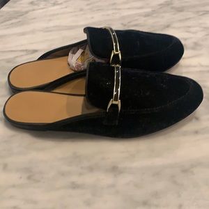 Franco Sarto velvet flat slides
